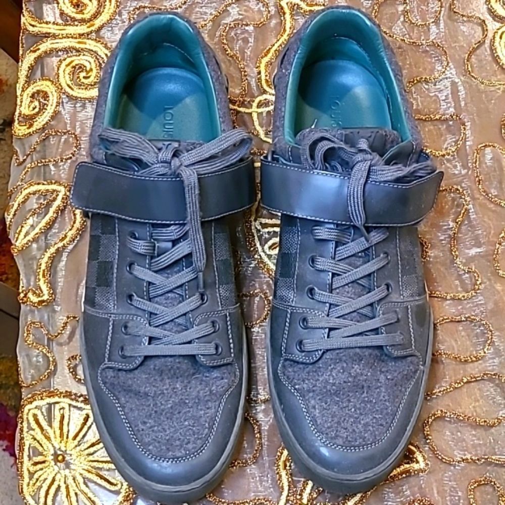 Louis Vuitton Graphite Elliptic Damier Trainers Sneakers size 10 - Picture 3 of 11